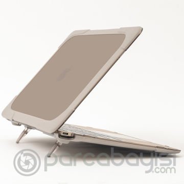 Macbook Retine 12,A1534,A1931 Şeffaf Standlı Koruyucu Kılıf