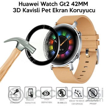 Huawei Watch Gt2 42MM 3D Kavisli Pet Ekran Koruyucu
