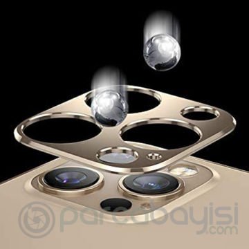 İPhone 12 Pro 3D Metal Kamera Koruyucu Metal Lens