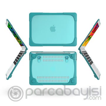 Macbook Pro 13 Kılıf A1706-A1708-A1989-A2159 Şeffaf Standlı Koruyucu Kılıf