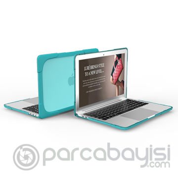 Macbook Pro 13 Kılıf A1706-A1708-A1989-A2159 Şeffaf Standlı Koruyucu Kılıf