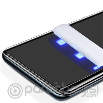 Xiaomi Mi 10 -Mi 10 Pro Full Uv Liquid+uv Işık 3D Kırılmaz Cam Ekran Koruyucu