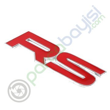 Rs 3D Metal Amblem Logo Orjinal Kalite Kırmızı