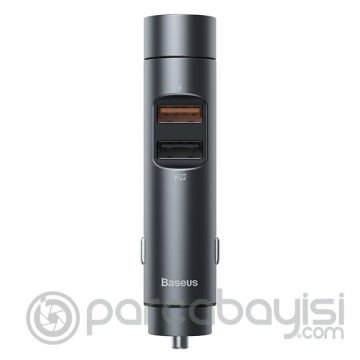 Baseus 18W hızılı Şarj Column Bluetooth 5.0 Araç MP3 Dual Usb Araç Şarjı