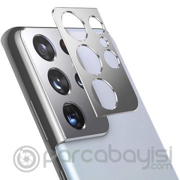 SM Galaxy S21 Ultra 3D Metal Kamera Koruyucu Metal Lens