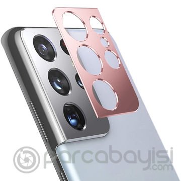 SM Galaxy S21 Ultra 3D Metal Kamera Koruyucu Metal Lens