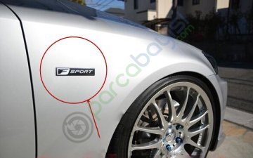 F Sport 3D Metal Sticker Metal Amblem Büyük Boy