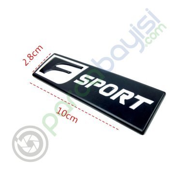 F Sport 3D Metal Sticker Metal Amblem Büyük Boy