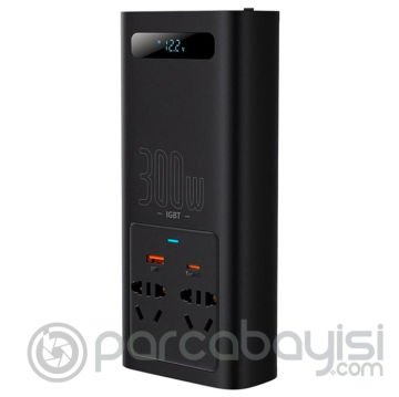 Baseus IGBT Power Inverter 300W AC 220V Araç İçi Çakmak Çevirici Elektrik Dönüştürücü