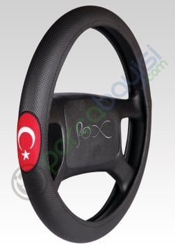 Direksiyon Kılıfı Bayraklı Suni Deri Geçmeli 38 Cm