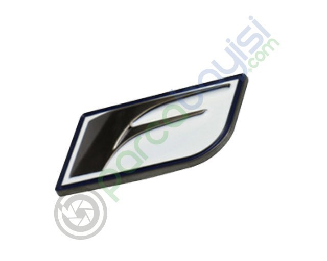 F 3D Metal Sticker Metal Amblem Büyük Boy