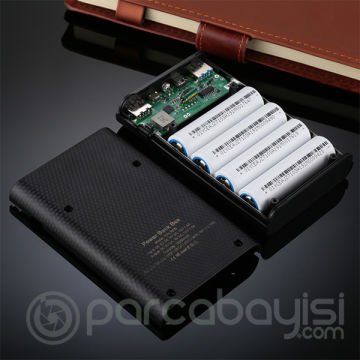 Haweel Diy 4X18650 Dijital Göstergeli Pil powerbank kutusu Dual Grişli Type c