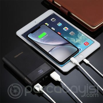 Haweel Diy 4X18650 Dijital Göstergeli Pil powerbank kutusu Dual Grişli Type c