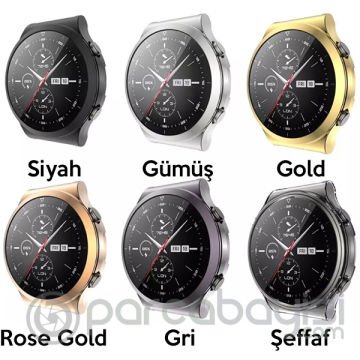 Ally Huawei Watch GT 2 Pro 360 Koruma Ultra İnce Silikon Kılıf