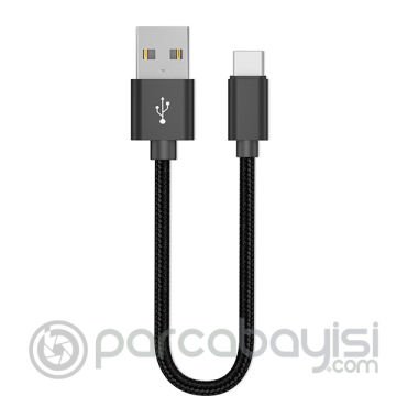 Ally Usb-Type C Android 3.0a Hızlı Şarj Halat Usb Kablo 20cm