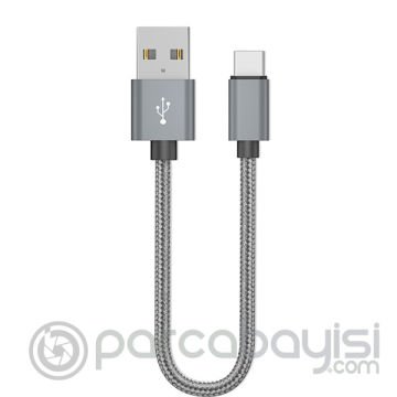 Ally Usb-Type C Android 3.0a Hızlı Şarj Halat Usb Kablo 20cm