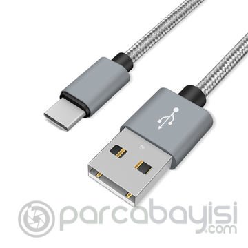 Ally Usb-Type C Android 3.0a Hızlı Şarj Halat Usb Kablo 20cm