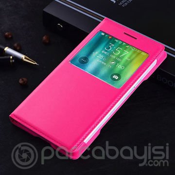 Ally Galaxy J5 Pencereli Flip Cover Kılıf