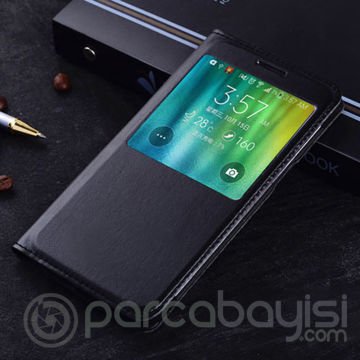 Ally Galaxy J5 Pencereli Flip Cover Kılıf