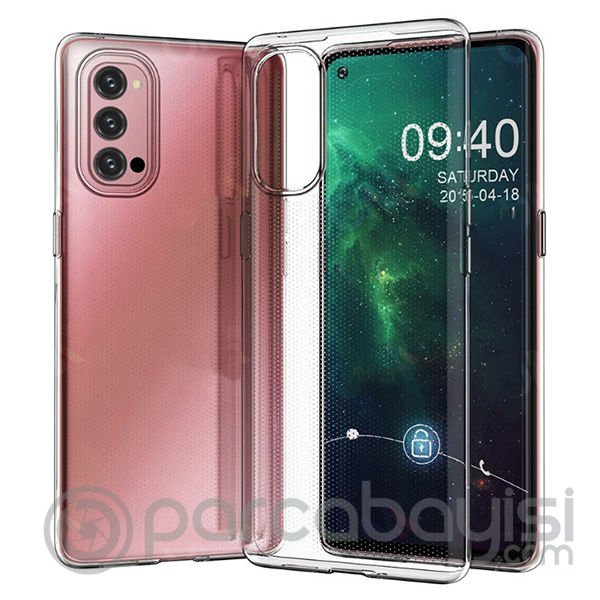 OPPO Reno 4 2.0mm Şeffaf Silikon kılıf Shockproof kılıf