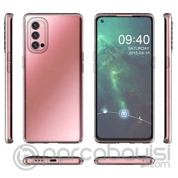 OPPO Reno 4 2.0mm Şeffaf Silikon kılıf Shockproof kılıf