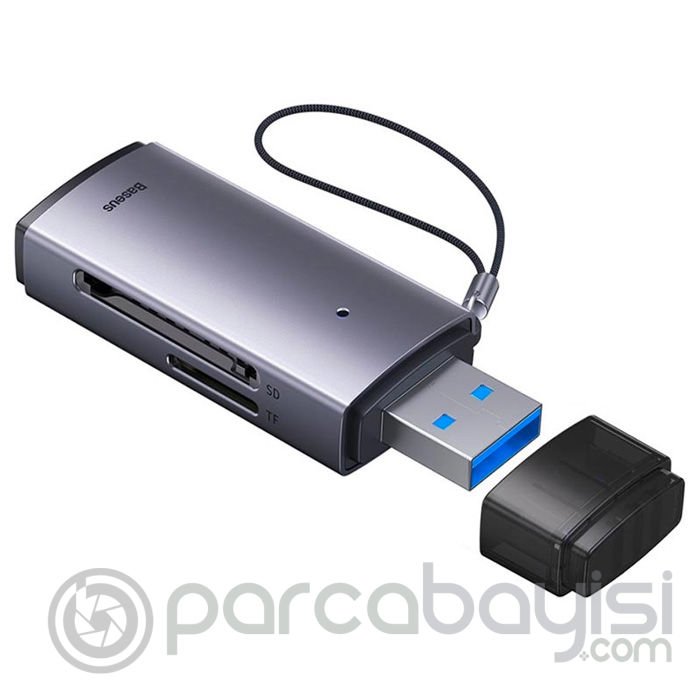 Baseus Lite Series USB-A SD-MicroSD Hafıza Kart Okuyucu Dönüştürücü Adaptör