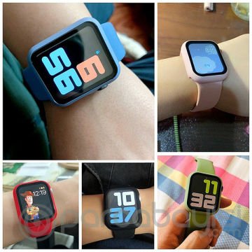 ALLY Apple Watch 4-5-6 44mm Silikon Kordon Kayış ve Ekran Koruyucu Kılıf