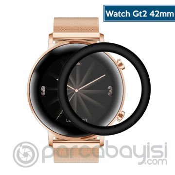Huawei Watch Gt2 42mm 3D Kavisli Full Ekran Koruyucu Kırılmaz Cam