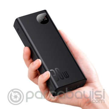 Baseus Adaman 30W PD Dijital Göstergeli 20000mAh Hızlı Şarj Metal Powerbank