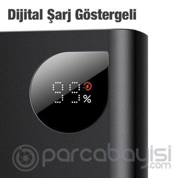 Baseus Adaman 30W PD Dijital Göstergeli 20000mAh Hızlı Şarj Metal Powerbank