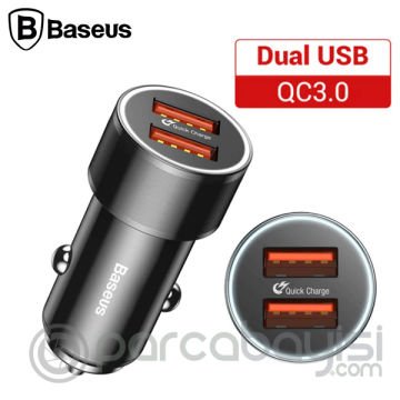 Baseus Caxld Small Screw Çift Usb 36w Hızlı Araç Şarj