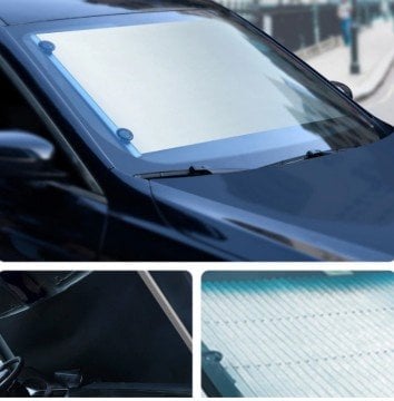 Baseus Auto Close Araç Ön Cam Güneşlik Otomatik Geri Çekilebilir 64CM