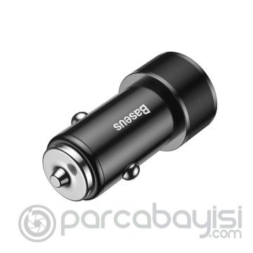 Baseus Small Screw 3.4A Çift Usb Hızlı Araç Şarj İPhone Kablo Set