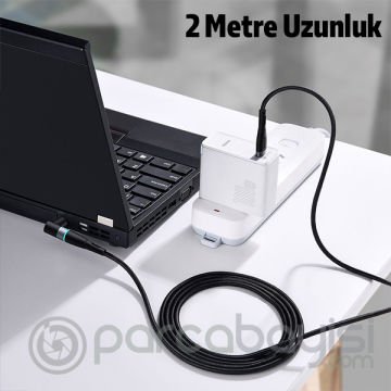 Baseus Zinc Manyetik Type-C to DC Round (7,9x5,5mm) Lenovo Laptop Şarj Kablosu 100W 2m