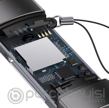 Baseus Lite Series USB + Type-C  to SD-MicroSD Hafıza Kart Okuyucu Dönüştürücü Adaptör