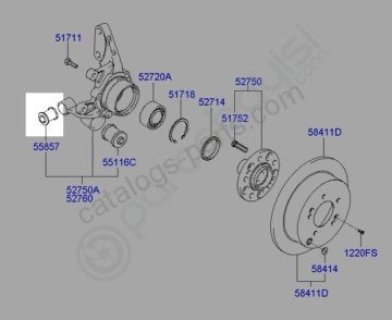 Kia Sportage - Hyundai Tucson Arka Aks Taşıyıcı Burcu Orjinal | 552272D000