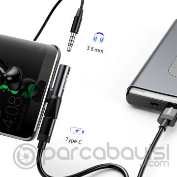Baseus L41 Usb Type C 3.5mm Kulaklık Ve Şarj Dönüştürücü Başlık