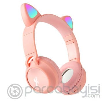 Xmowi C1 Led Işıklı Kedi Kulak Kablosuz Kulaküstü Bluetooth Kulaklık