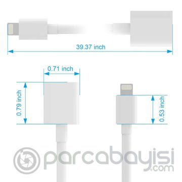 Ally Apple İPhone Lightning Uzatma Kablosu 1 Metre