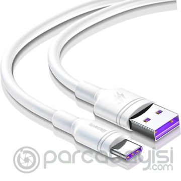Baseus Double-Ring Huawei Quick Charge Uyumlu Kablo USB For Type-C 5A 1M