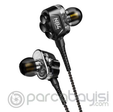 Plextone FRO NB4 8mm Çift Bass Hybrid 3.5mm Kulaklık Kablolu Kulakiçi Oyuncu Kulaklığı