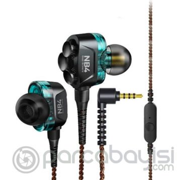 Plextone FRO NB4 8mm Çift Bass Hybrid 3.5mm Kulaklık Kablolu Kulakiçi Oyuncu Kulaklığı