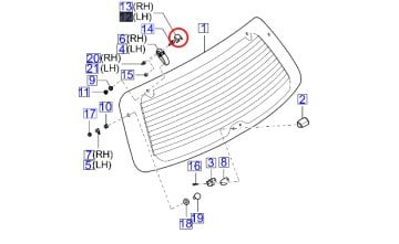 Kia Sorento Arka Sol Cam Menteşe Kapağı Orjinal | 871713E000
