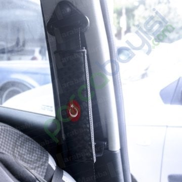 Emniyet Yastığı Ve Direksiyon Kılıfı Dikişli Türk Bayraklı