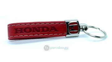 Honda Krom ve Deri  Anahtarlık Siyah