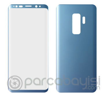 Sm Galaxy S9+ Plus Ön Arka 3d Darbe Emici Pet Renkli Full Koruyucu