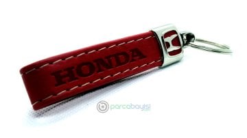 Honda Krom ve Deri  Anahtarlık Kahverengi