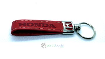 Honda Krom ve Deri  Anahtarlık Kahverengi