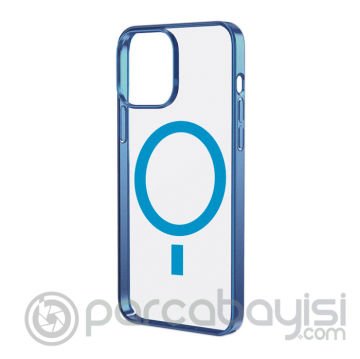 Ally iPhone 12 Pro Max 6.7inç Magsafe Uyumlu Renkli Kenar Silikon Kılıf