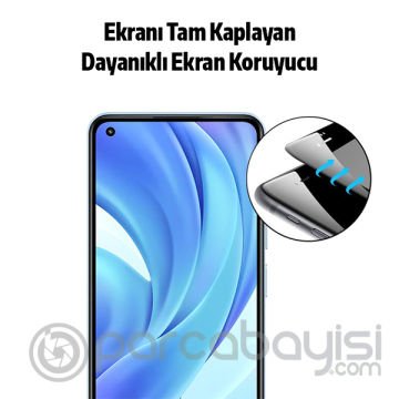 Xiaomi Mi 11 Lite Full Glue Full Kaplama Tempered Cam Ekran Koruyucu